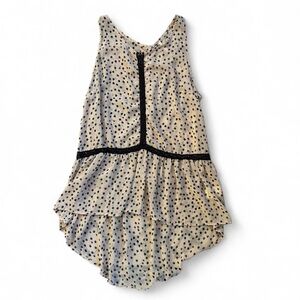 Anthropologie Stitch X Stitch Polka Dot Lace Sheer Festival Boho Top M Cottage